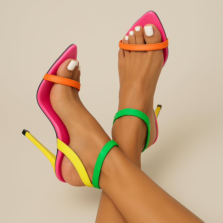 Neon Surge High Heels