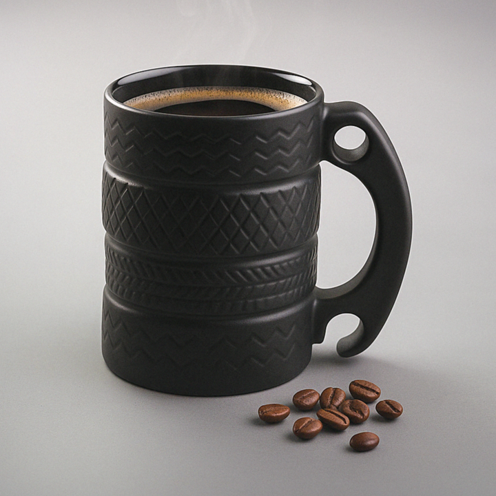 Tire'd and Wired Mug