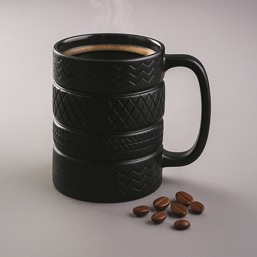 Tire'd and Wired Mug