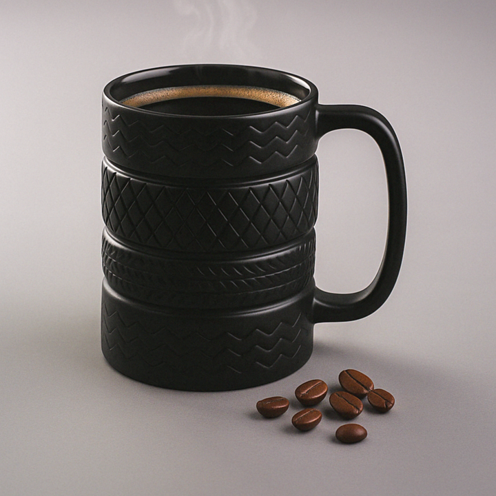 Tire'd and Wired Mug