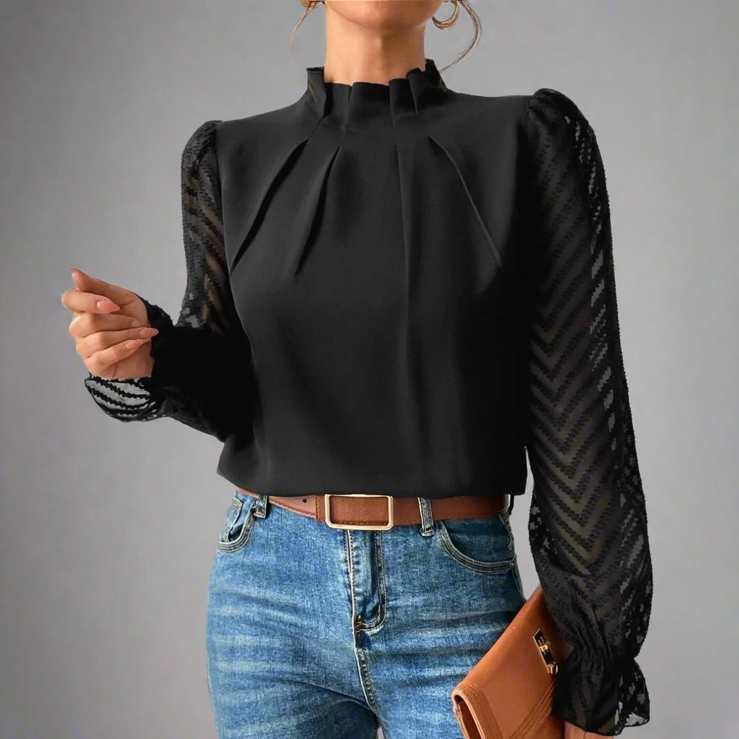 Chevron Sheer Blouse