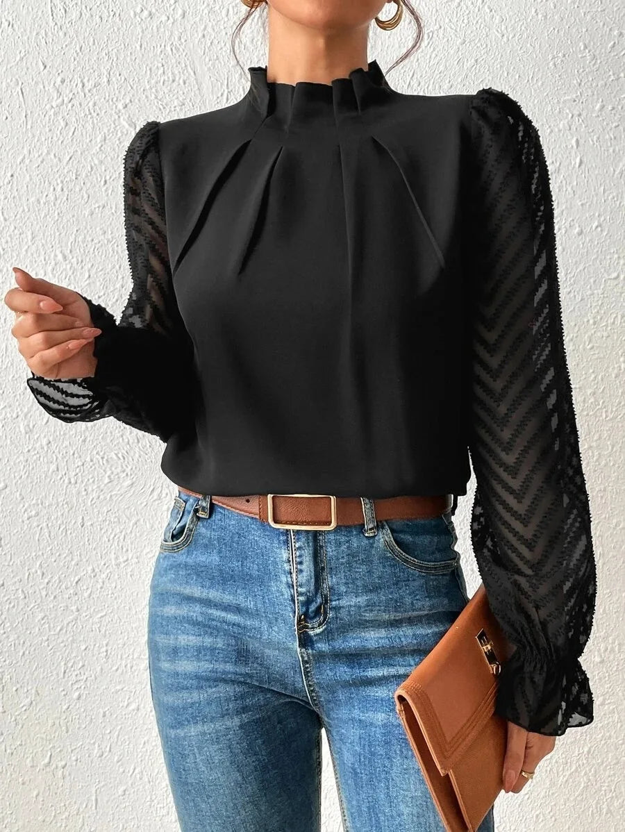 Chevron Sheer Blouse