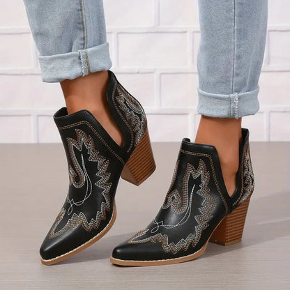 Vera Western Ankle Boots