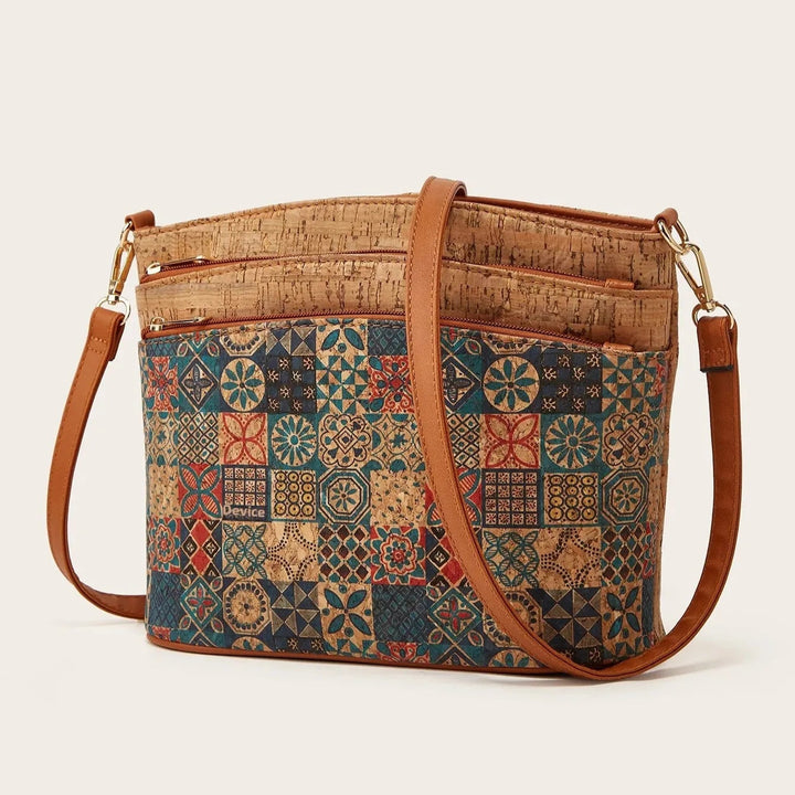 Boho Mosaic Cork Handbag