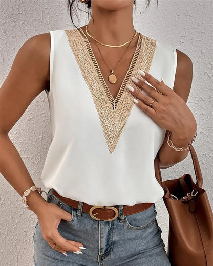 Grace Lace Trim Blouse