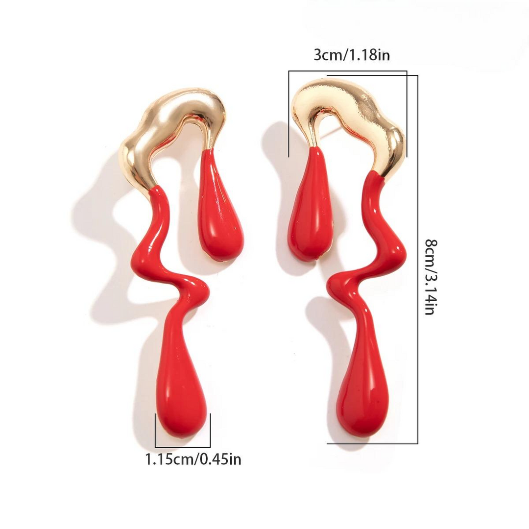 Molten Flow Drop Earrings