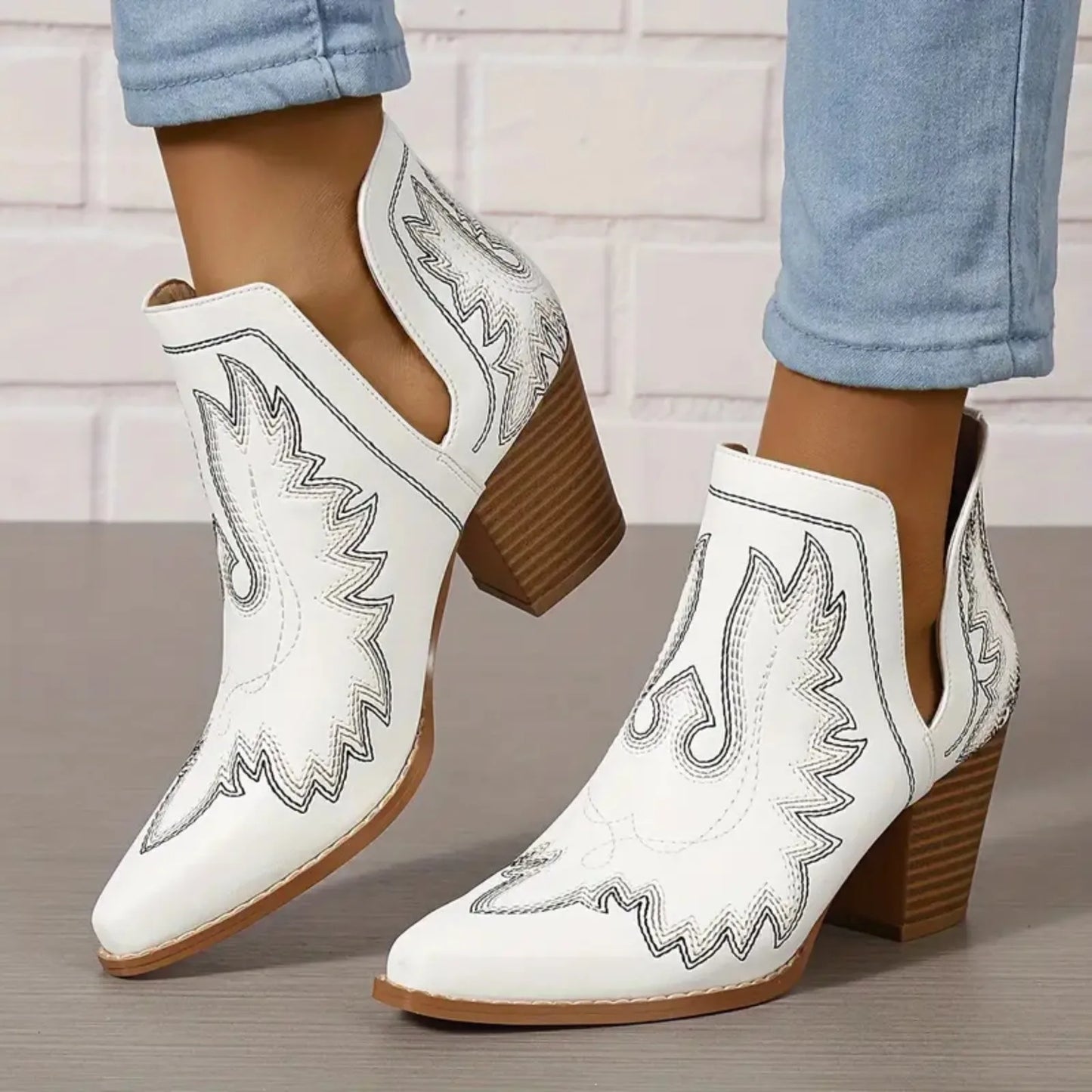 Vera Western Ankle Boots