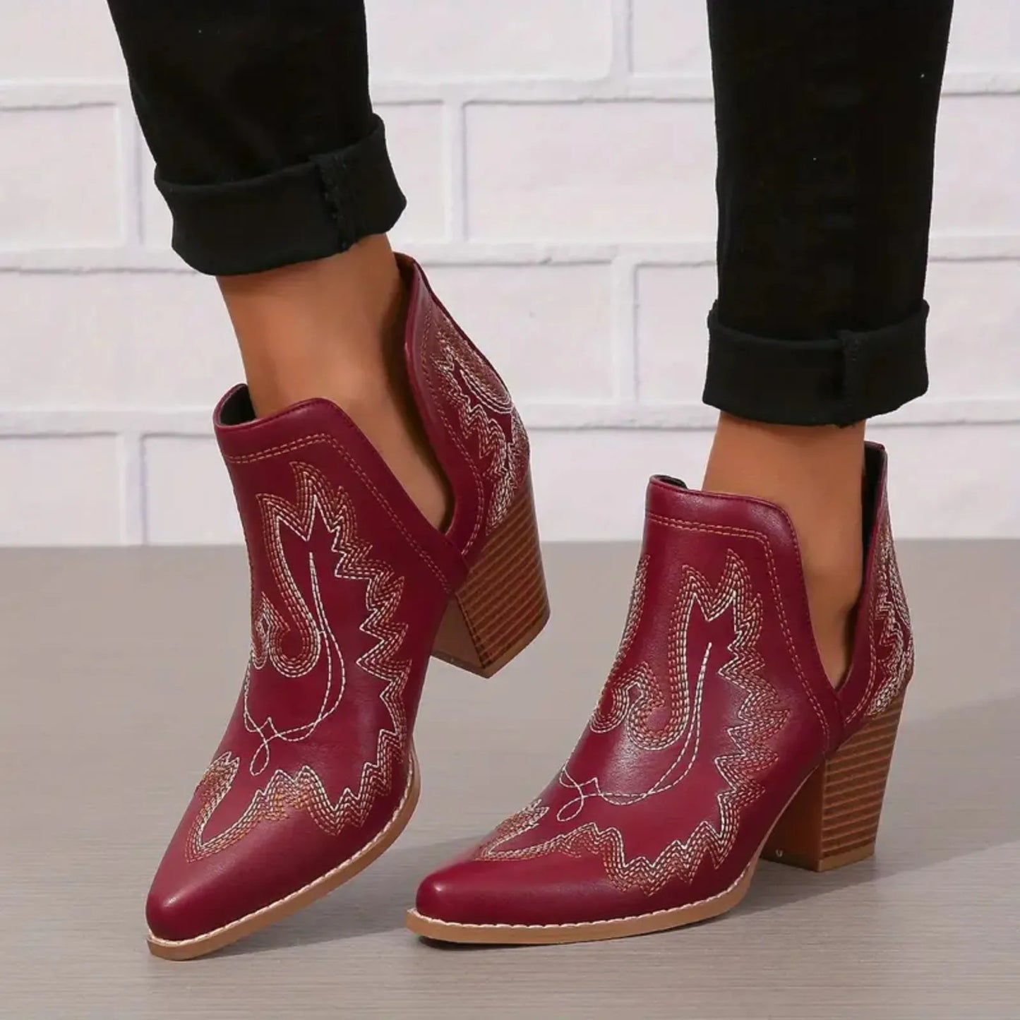 Vera Western Ankle Boots