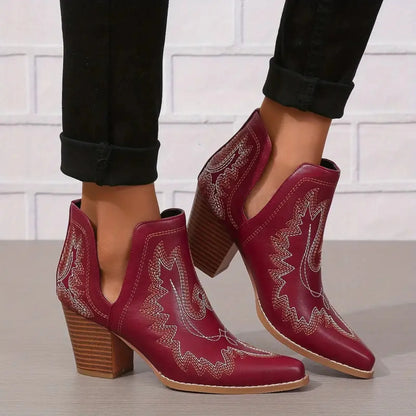 Vera Western Ankle Boots