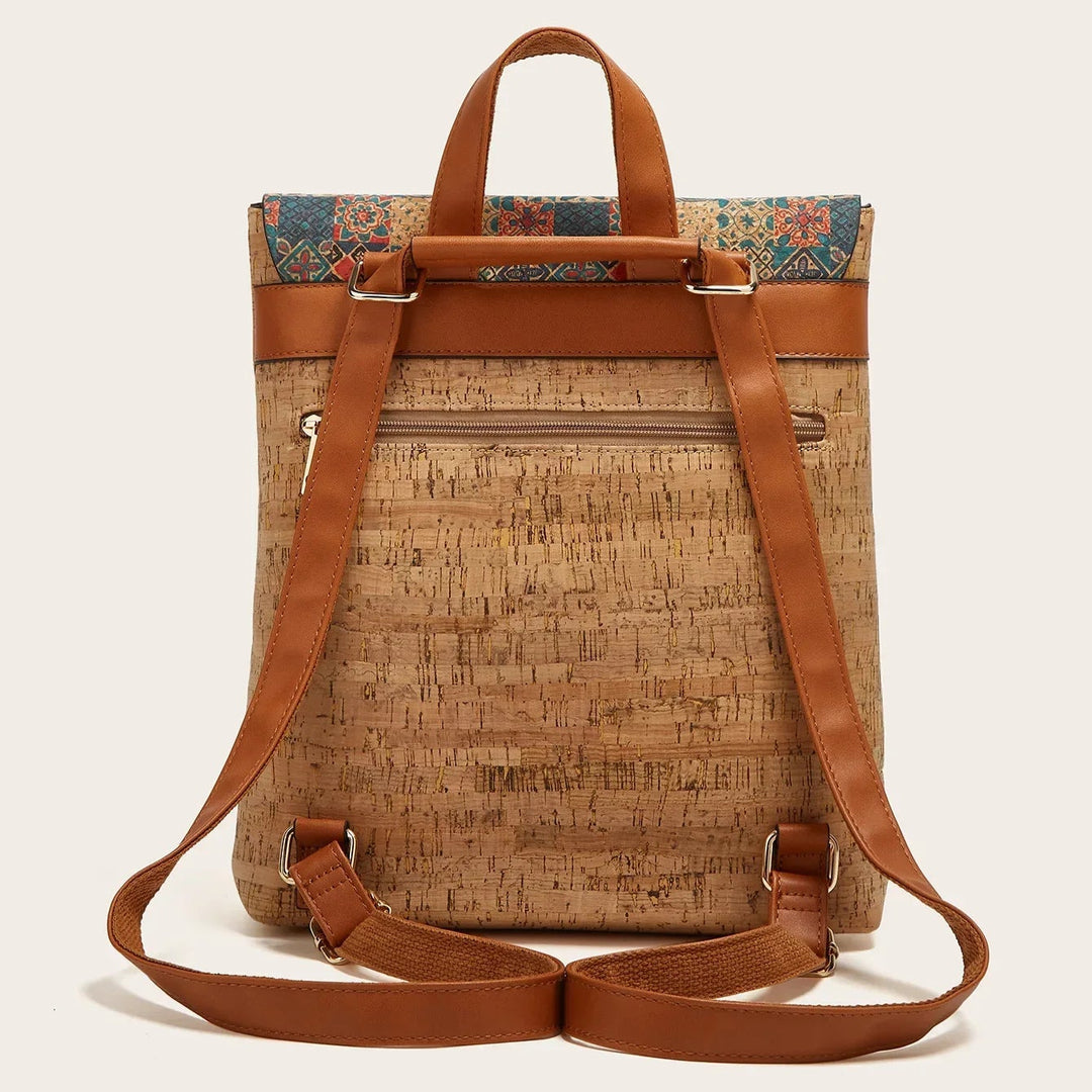 Boho Mosaic Cork Backpack