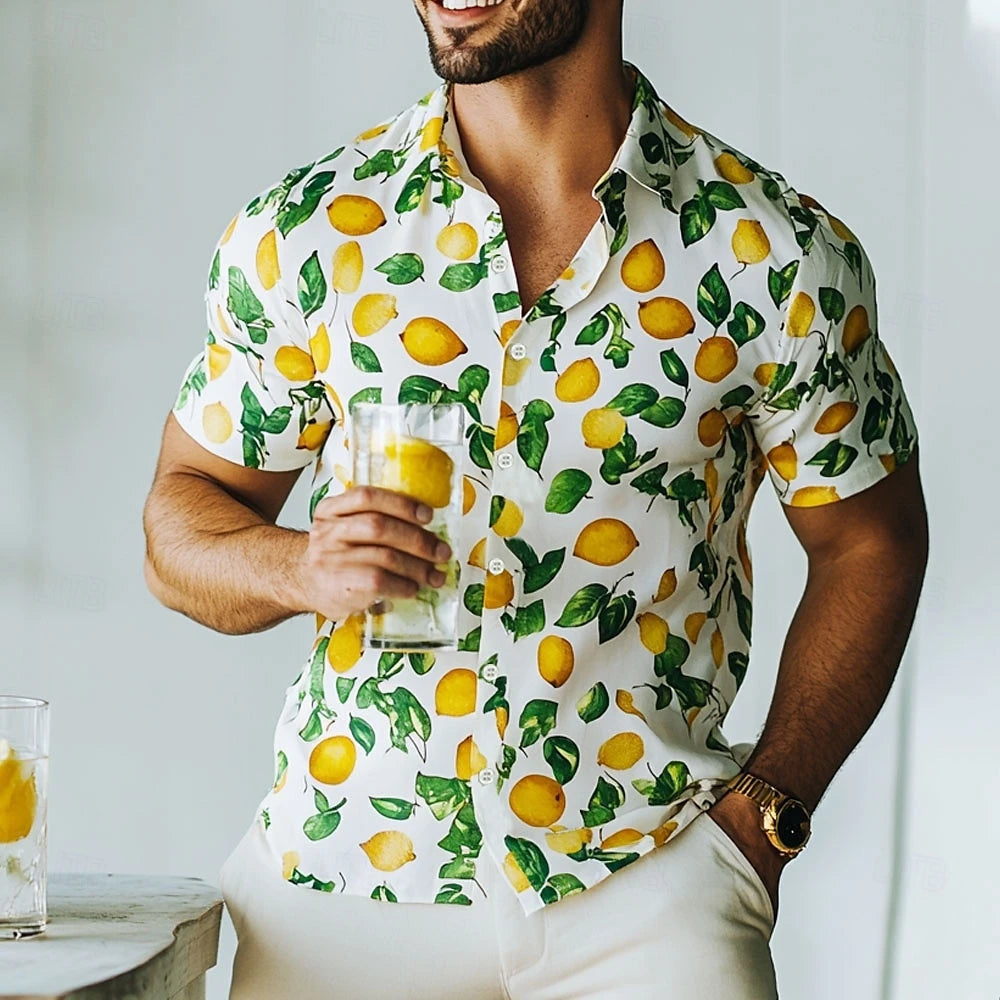 Citrus Splash Button-Up