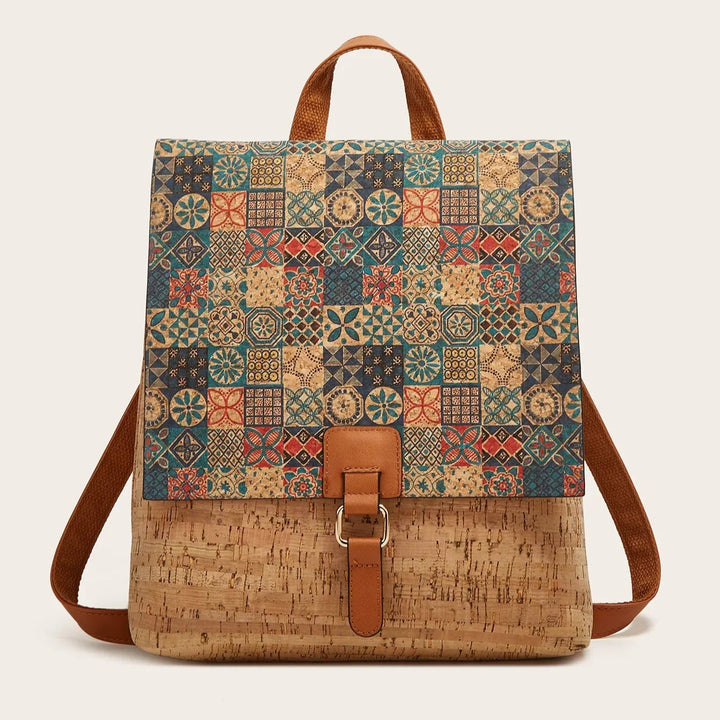 Boho Mosaic Cork Backpack