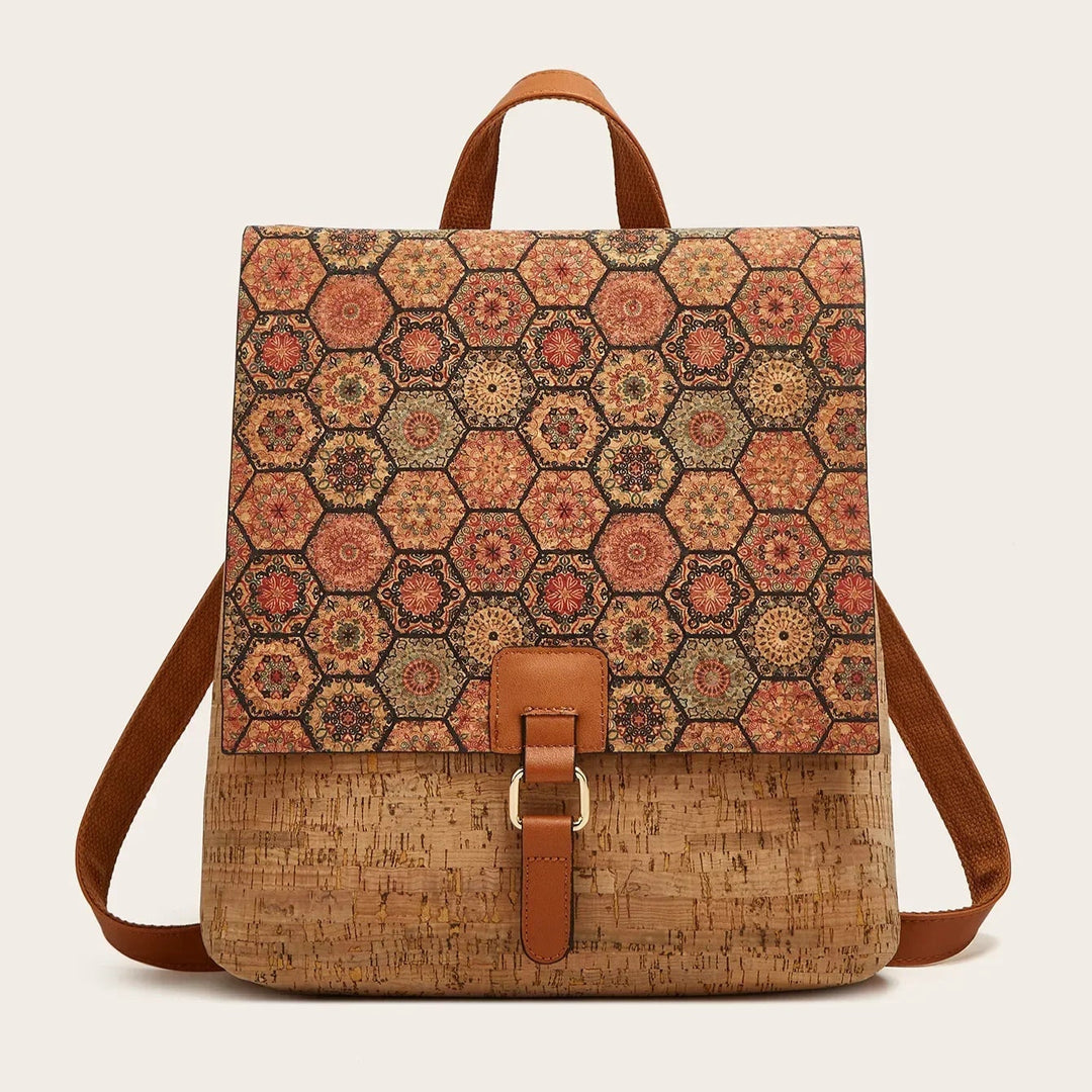 Boho Mosaic Cork Backpack