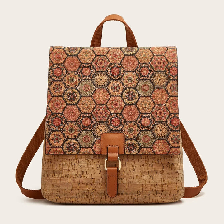 Boho Mosaic Cork Backpack