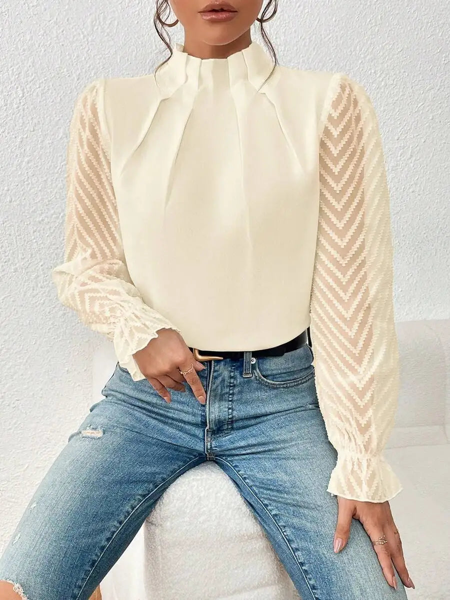 Chevron Sheer Blouse