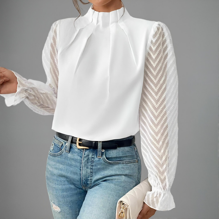 Chevron Sheer Blouse