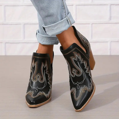 Vera Western Ankle Boots