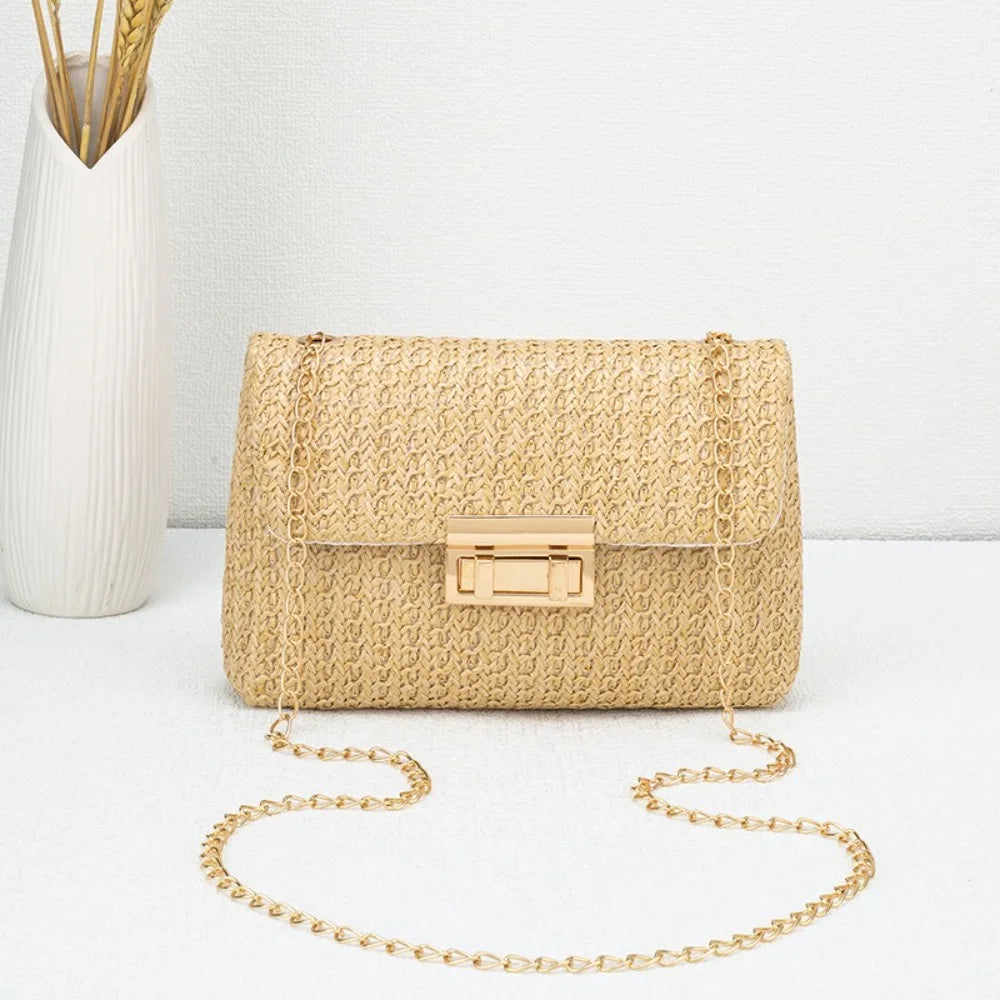 Golden Breeze Woven Crossbody